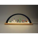 Erzgebirgische Volkskunst Richard Glässer GmbH LED-Schwibbogen Winterkinder, HxB = 16x40cm NEU