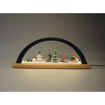 Erzgebirgische Volkskunst Richard Glässer GmbH LED-Schwibbogen Winterkinder, HxB = 16x40cm NEU