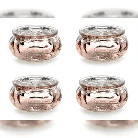 Partydeco Windlicht 4er Set Glas Roségold