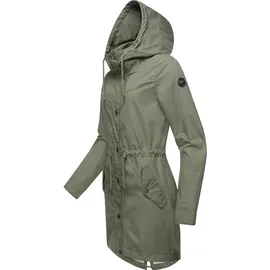 Ragwear Damen Übergangsjacke leichte Jacke lang mit Kapuze Canny Olive24 Gr. S - S