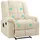 Homcom Relaxsessel Kunstleder 80 x 100 x 80 cm Cremeweiß mit Liegefunktion/Massagefunktion