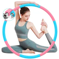 BLAIKOYI Hula Hoop Reifen, Hula Hoop Reifen Erwachsene für Fitness, 1,8 kg-3,5 kg Gewichtsverstellbarer, Rein Hoop für Erwachsene & Kinder zur Gewichtsabnahme und Massage (Grunes Rosa)