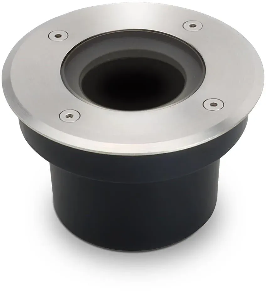 LED Bodeneinbaustrahler FLACH rund Edelstahl 230V IP67 - Leuchtmittel: Ohne - An...