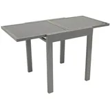 FRG Ausziehtisch 65 bis 130x65x74 cm Aluminiumgestell mit Glas
