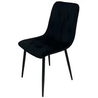 Hti-Living Esszimmerstuhl Mesa Eco Samt Schwarz 4-Fußstuhl Velvet HTI-Living