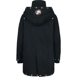 Rock Rebel by EMP Damen schwarze Winterjacke mit Nietendetails S - S
