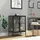 VCM Vitrine Floka 60 x 35 x 80 cm Schwarz