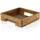 AdHoc Tablett SERVE SQUARE 25 x 25 x 6 cm Akazien- + Walnussholz
