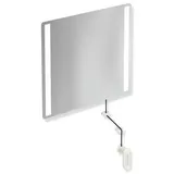 Hewi LED-Kippspiegel 60 x 54 cm Weiß