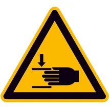 SafetyMarking Warnschild Handverletzungsgefahr Folie selbstklebend 50 mm