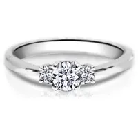 Adam & Eve Verlobungsring 585er Gold / Weißgold mit Brillanten - 0.18 ct, 0.25 ct oder 0.39 ct (Diamantring AE27 mit Ringbox), inklusive Echtheitszertifikat - Gravur möglich silberfarben 52