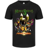 Metal Kids Heavysaurus (Pommesgabel) - Kinder T-Shirt schwarz Mehrfarbig, 140