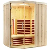 Infraworld Infrarotkabine TrioSol Unica 1-162 x 128 x 203 cm (Gr. 2), Tanne inkl. 5-teiligem gratis Zubehörset