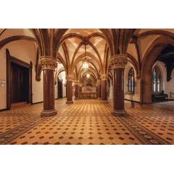Fototapete PAPERMOON "Palast Raum", bunt, B:4,50m L:2,80m, Vlies, Tapeten