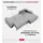 bromarkt Ecksofa PABLO Schlaffunktion Bettkasten L-Form 294x185x85cm Hellgrau Links - Hellgrau
