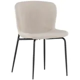 Livetastic Stuhl-Set, Schwarz, Beige, Metall, Textil, Füllung: Schaumstoff, rund, 48x79.5x54 cm, Stühle