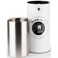 Buddy's Buddy ́s Bar - Weinkühler/Sektkühler Steel, hochwertiger Flaschenkühler aus doppelwandigem Edelstahl, Innendurchmesser 10 cm, Höhe 20 cm, mattiert