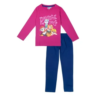 Paw Patrol Schlafanzug Pyjama Set Langarm Oberteil mit Hose in pink - Gr.: 98-104