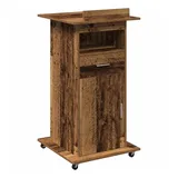 vidaXL Podium mit Rollen Alte Holzwerkstoff -
