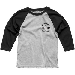 Thor Outfitters 3/4 Sleeve Jeugd T-Shirt, zwart-grijs, S