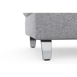 sit&more Stauraumhocker SIT & MORE "Grenoble", silber, B:66cm H:48cm T:76cm, Hocker, mit Stauraum und satinierten Füßen