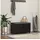 vidaXL Flurbank mit Kissen mit Regal 80 x 38 x 46 cm Schwarz