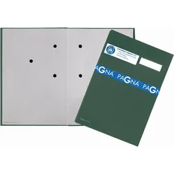 Pagna Unterschriftsmappe 20 Fächer Leinen grün