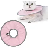 Anti-Leck-Kragen, verstellbares Halsband für Katzen, Erholungshalsband für Katzen, zur postopperativen Erholung von Kätzchen und Welpen, Anti-Bissschutz (Rosa)