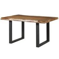 MASSIVMOEBEL24.DE Baumtisch Mango 160x90x77 natur lackiert / U-Beine anthrazit