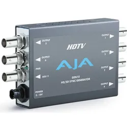 AJA GEN10, 1920 x 1080 Pixel, 525i,720p,1080i,1080p, Grau, Silber, 5 - 18 V, 2 W