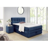 Jockenhöfer Gruppe Boxspringbett Amy, mit Bettkasten und Kaltschaum-Topper, blau