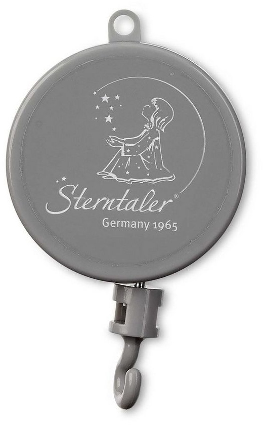 Sterntaler® Spieluhr Spielwerk für Mobile, grau, (1-tlg), Spieluhrwerk für Mobile, Musikglocke mit Musik weiß