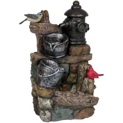 Brunnen METIS in Holz-/Stein-Optik