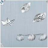 SCHÖNER LEBEN. Stoff Baumwollstoff Dekostoff Petitbateau Maritim blau 1,60m Breite blau