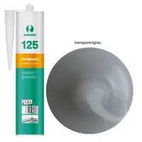 Ramsauer 125 Handwerk transparentgrau 1K Silikon Dichtstoff 310ml Kartusche,