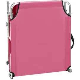 vidaXL Klappliege mit Sonnenschutz 187 x 57,5 x 27 cm rosa