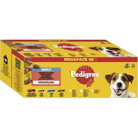 PEDIGREE DOGCARE Hundefutter Portionsbeutel Chunks in Gelee Adult 40 x 100g