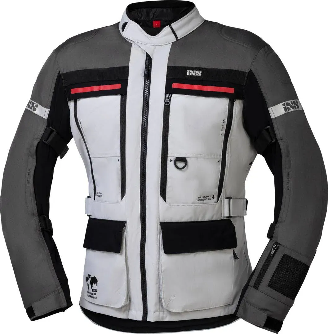 iXS Tour Jacke Montevideo-ST 3.0 hellgrau-dunkelgrau-schwarz - KL