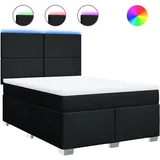 vidaXL Boxspringbett 140 x 200 cm Schwarz