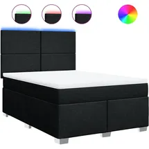 vidaXL Boxspringbett 140 x 200 cm Schwarz