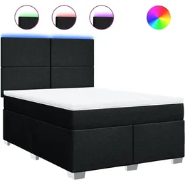 vidaXL Boxspringbett 140 x 200 cm Schwarz