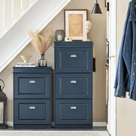 SoBuy Schuhkipper 53 x 118 x 24 cm blau / blau