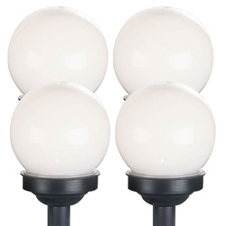 Solarleuchte Kugel Garten Kugelleuchte Solar 10 cm LED Gartendeko Solarkugel für Außen klein, Leuchtdauer ca. 6-8 Stunden, H 38 cm, 4er Set