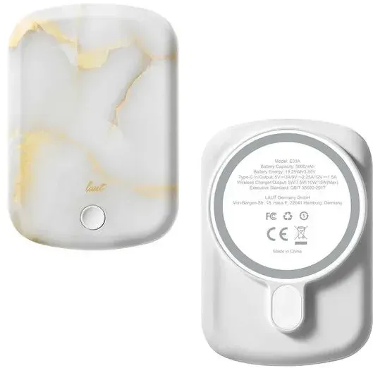 LAUT E33A 5000 mAh Kabelloses Aufladen Weiß