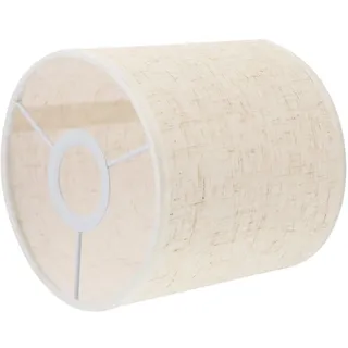 OSALADI Lampenschirm Stehlampe E27 Leinengewebe Lampenschirm Drum Lampenschirm 15x15cm Reisweiß Lampenschirm Tischlampenschirm FüR Schlafzimmer Wohnzimmer