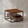 KADIMA DESIGN Sofatisch mit Schublade, Quadratisches Design, Couchtisch Sheesham Massivholz/Metall, 60x60x40 cm