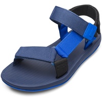 Camper Herren Match-K100539 T-Strap Sandal, Mehrfarben-Blau, 43 EU - 43 EU