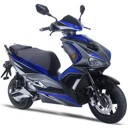 E-Motorroller GT UNION "e-Striker 45", schwarz (schwarz, blau, schwarz), Elektromotorroller, 45 km/h, Bosch-Motor, B:72cm H:118cm L:184cm