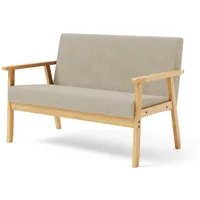 OUNUO Sofa 2 Sitzer Sofa Couch Loungesofa Modern und Skandinavisch, Beige beige