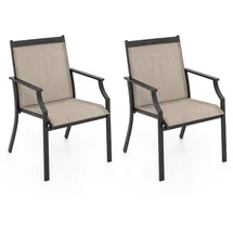 Costway Gartenstuhl 66 x 61 x 90 cm braun 2 St.